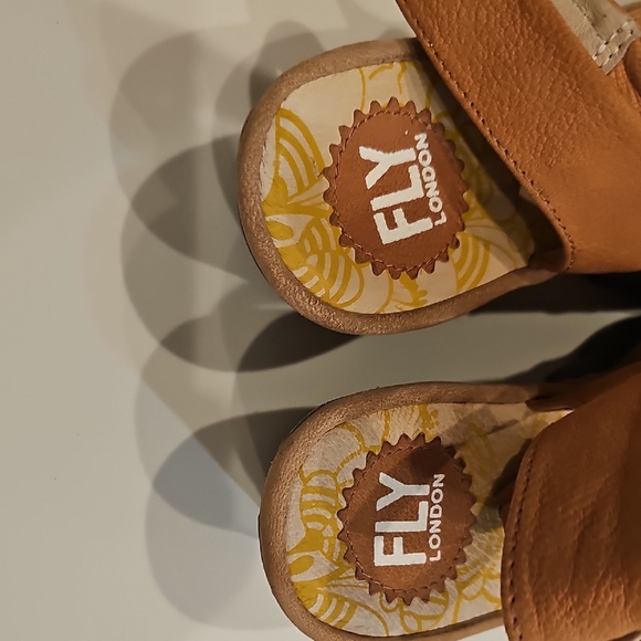 Fly London Yakin Yata Women's Dusty Pink / Taupe Slingback Sandals Size 40 - Picture 3 of 8